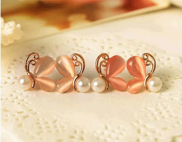 Светильник с розовыми опаловыми крыльями имитация жемчуга Золотая антенна милые