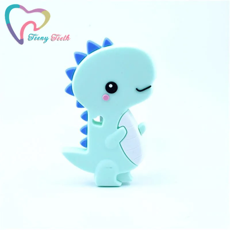 1 шт. детские пищевые силиконовые прорезыватели Мультяшные животные динозавры