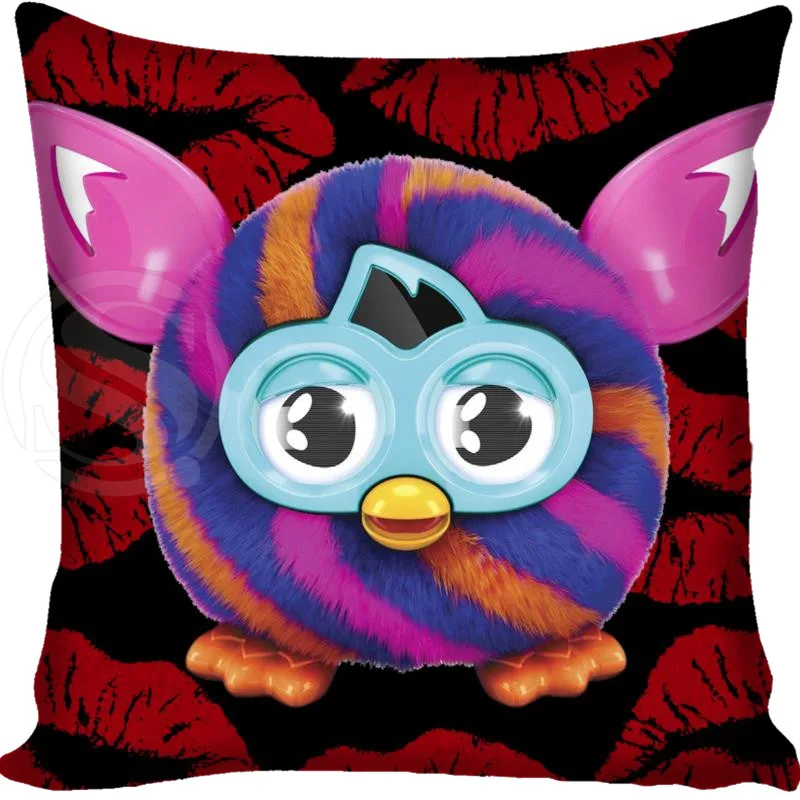 Фиолетовый Заказной чехол для подушки с рисунком из мультфильма Furby квадратный чехол для подушки на молнии с двух сторон 35x35 см 40x40 см 45x45 см 60x60 см под заказ Ваш образ - Цвет: Фиолетовый