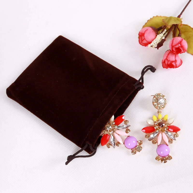 Wholesale Nice Velvet Bags Jewelry Pouches Lake Velvet Gift Bags 5x7 7x9 9x12 15x20cm Sizes for Necklace Bracelet Earring Rings