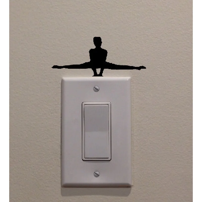 Модная спортивная креативная наклейка-переключатель для йоги и танцора