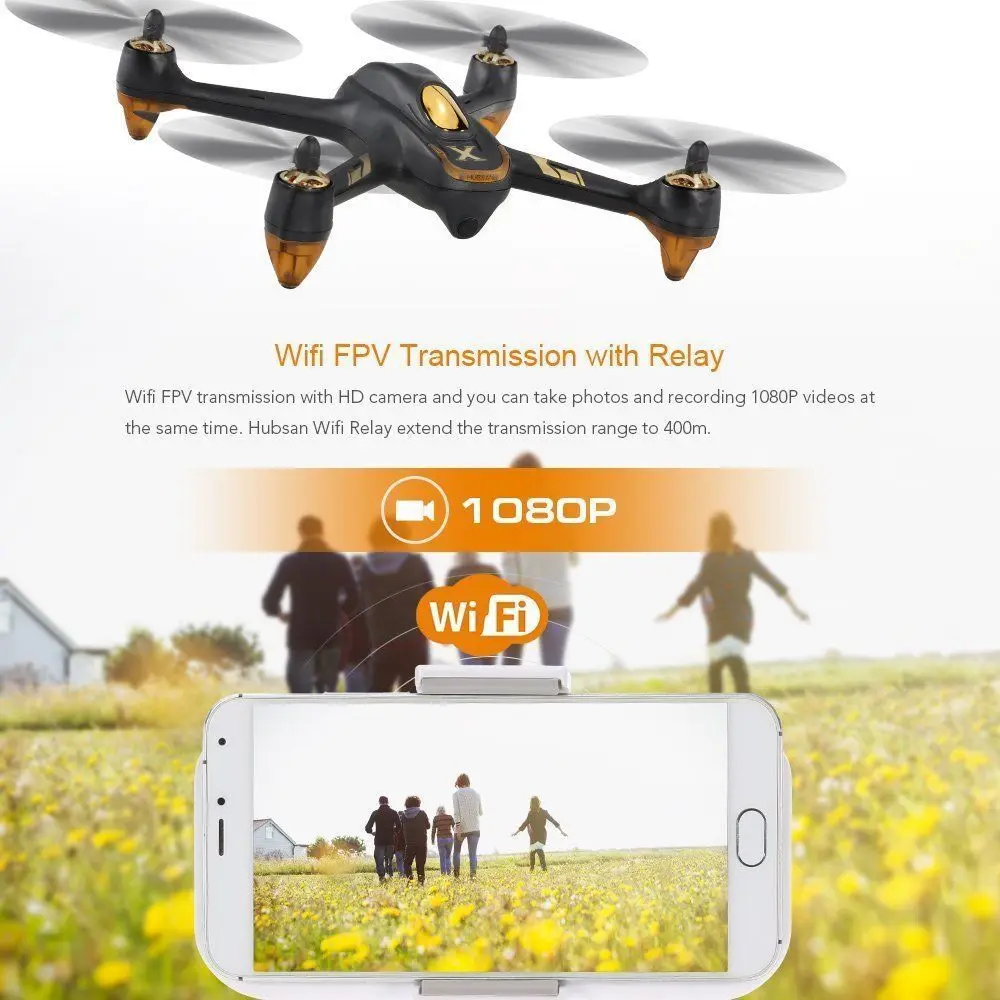 Hubsan H501A X4 wifi бесщеточный FPV приложение совместимый RC Безголовый Квадрокоптер Дрон