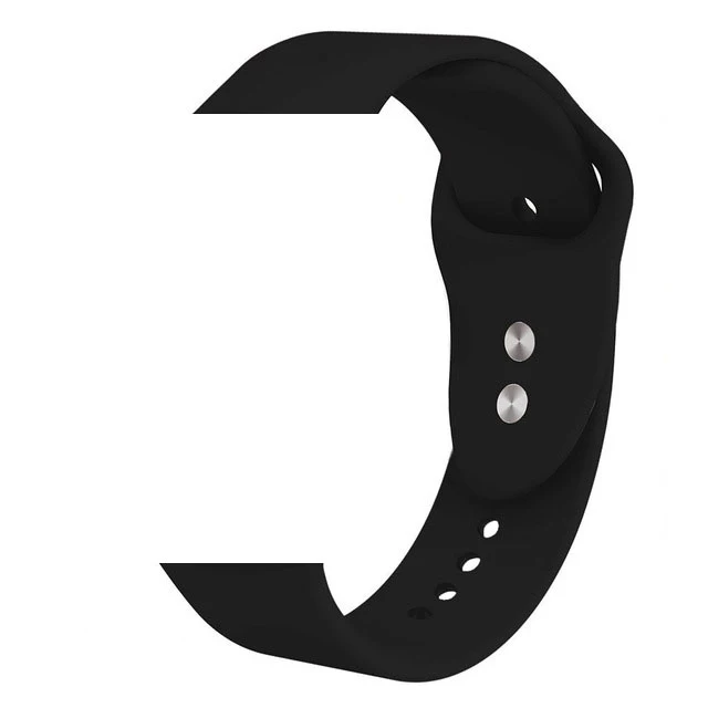 Black Smochm Цвет спортивный силиконовый ремешок для смарт-часов Apple Watch наручных часов iWatch, ремешок 44 мм/42 мм/40 мм/38 мм, версия 4/3/2/1 IWO 5, 6, 8 лет - Цвет: Black