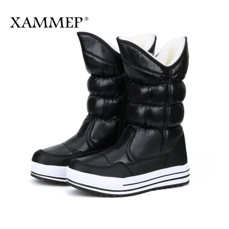Xammep Брендовая женская зимняя обувь большого размера сапоги до колена