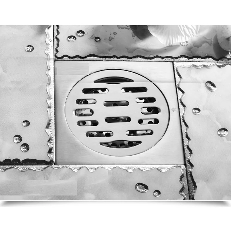 2.5mm Thickness G Прямоугольный линейный душевой трап с небольшой морской решеткой, матовый 304 из нержавеющей стали для ванной - Цвет: 2.5mm Thickness G