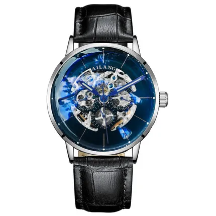 Новинка, reloj AILANG, роскошные мужские механические Автоматические часы, швейцарское снаряжение, наручные часы, модные, для отдыха, дизельные часы, кожа - Цвет: 13