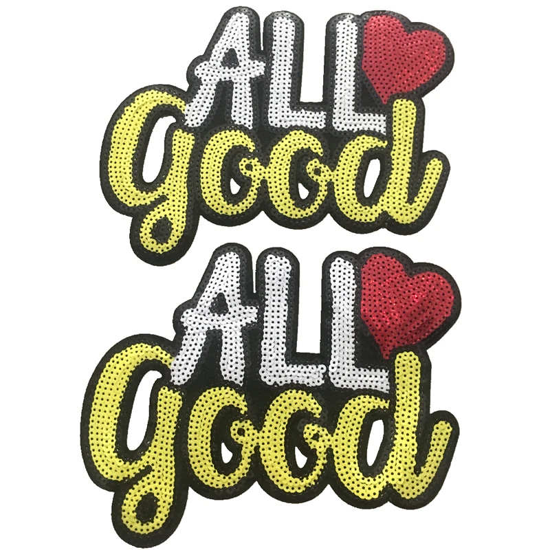 2 шт./лот все хорошие сердца блестящие нашивки для одежды термоклейкие/Пришивные