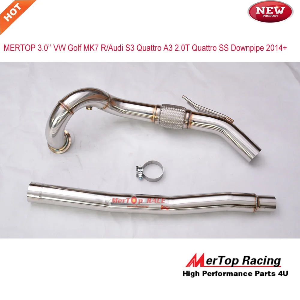 MERTOP Racing 3 ''турбо труба из нержавеющей стали для A3 S3 8V TT / MK7 R 2 0 T 2014 +|downpipe|downpipe