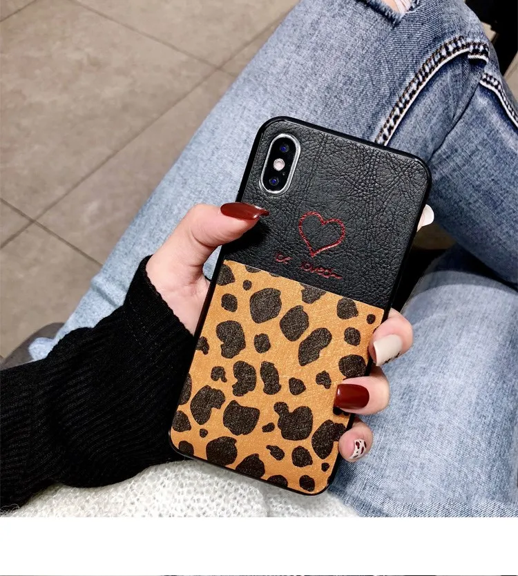 Роскошный чехол из искусственной кожи с леопардовым принтом для Iphone Xs Max Xr Мягкий