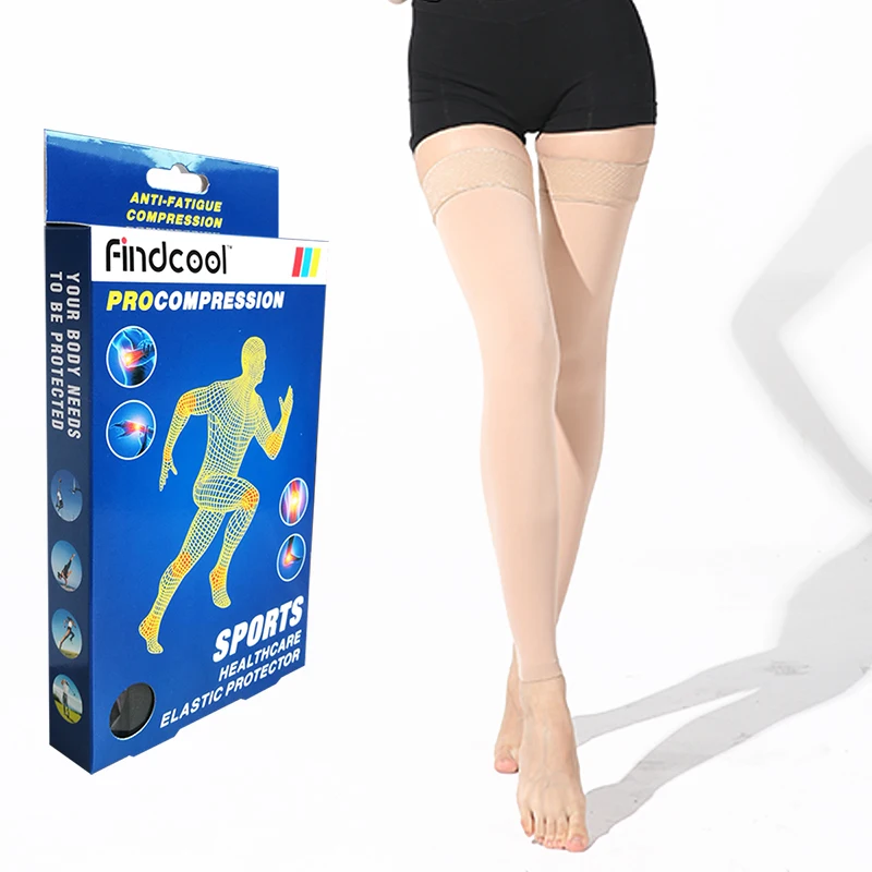 Findcool градиент сжатия бедра с высоким рукавом для женщин и мужчин варикозного