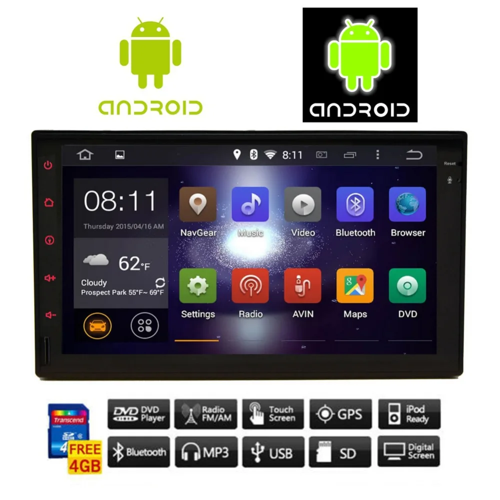 Latest Double 2 Din 7'' HD Android 4.2 In Dash GPS Navigation Car PC Tablet Audio Radio Stereo No DVD Player Bluetooth iPod |