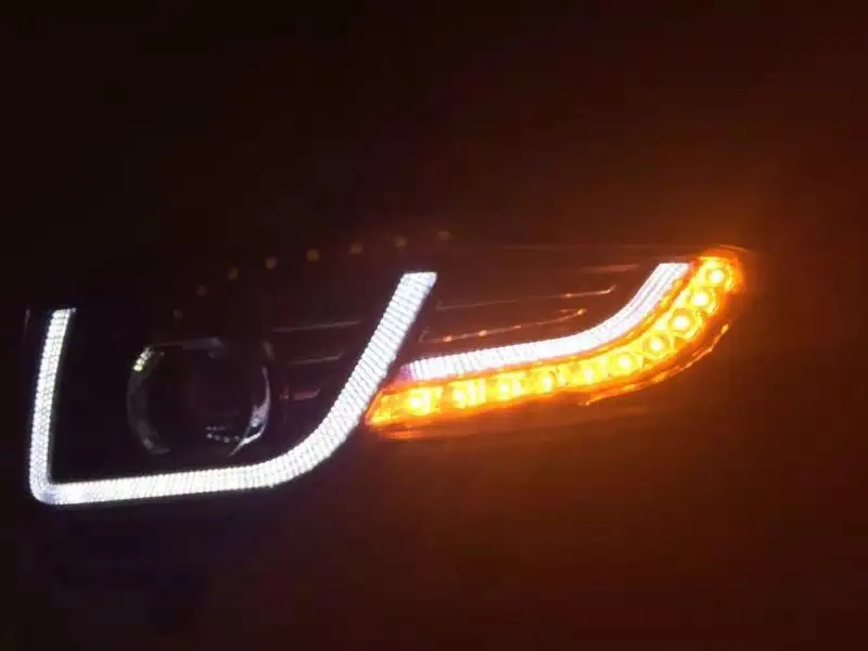 Новейший светодиодный DRL проектор фары и задние фонари и решетки для Toyota FJ Cruiser 2007- двойной луч задний фонарь