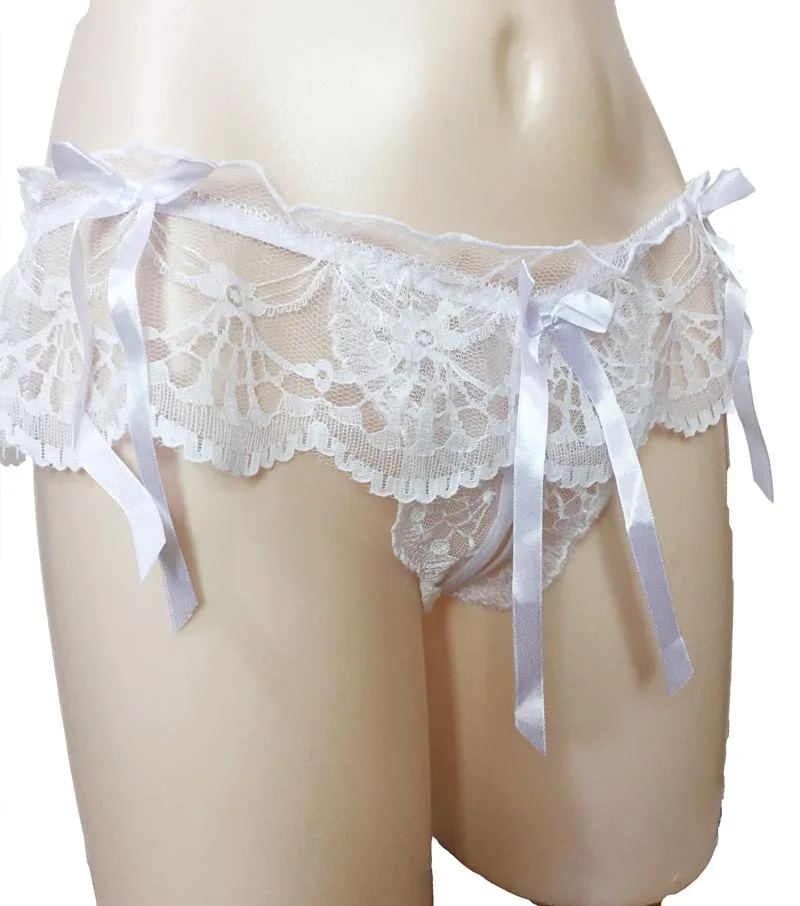 Сексуальные свадебные трусики из тонкой ткани с цветочным кружевом открытой
