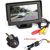 yeheng wireless car rear view kit 4 3 tft lcd mirror monitor 170 wide degree reverse backup camera 20mm parking sensor