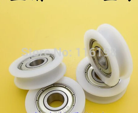 Подшипник шариковый с углублением под U-образный профиль BS0524U 0524UU 625ZZ 625Z 625 U0524-7 U625 для оконных и дверных конструкций и мебели размером 5x24x7.1 мм.