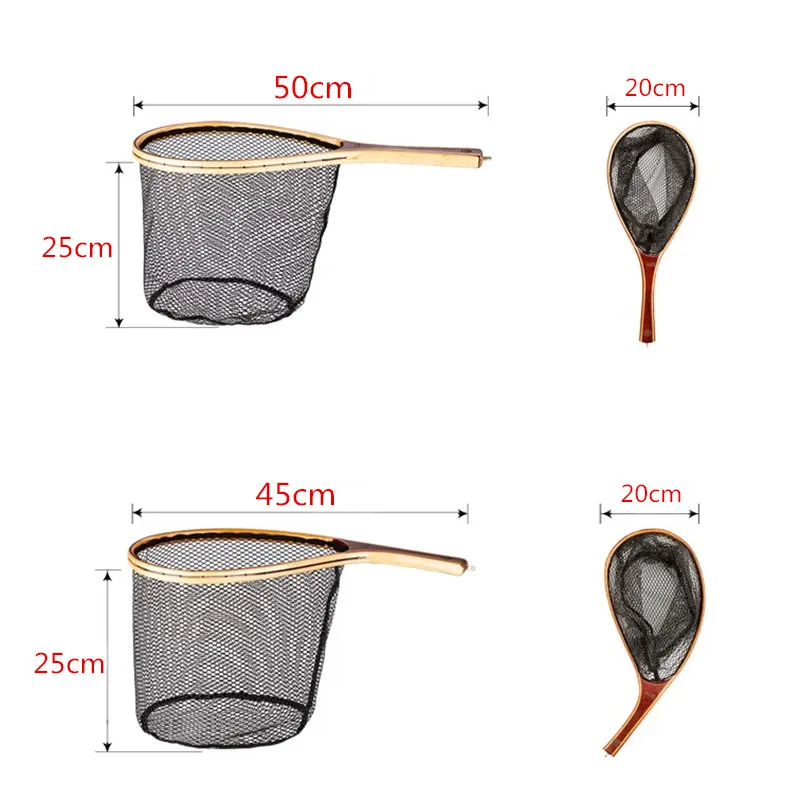 Деревянная посадочная сетка со страховочная веревка fly fishing gool stream angler Мягкая
