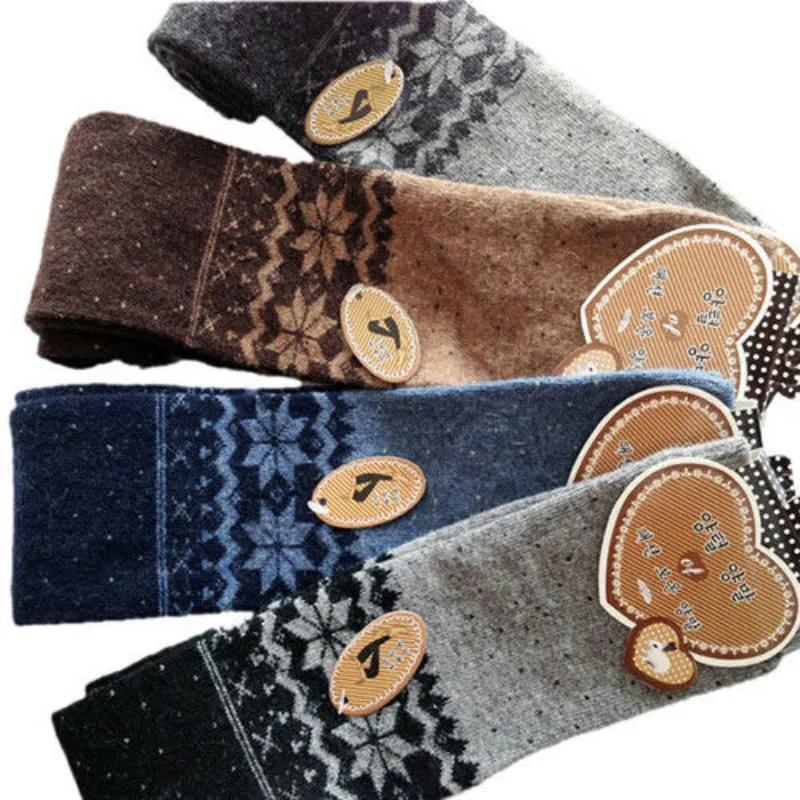 Christmas Santa Women Snowflake Thick Stockings Thigh High Leg Warmers Winter Lady Over Knee Boot Cuff Stocking | Женская одежда