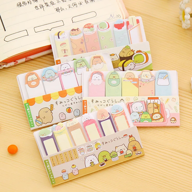 Симпатичные клейкие блокноты для записей Kawaii Sumikko Gurashi заметки декоративные