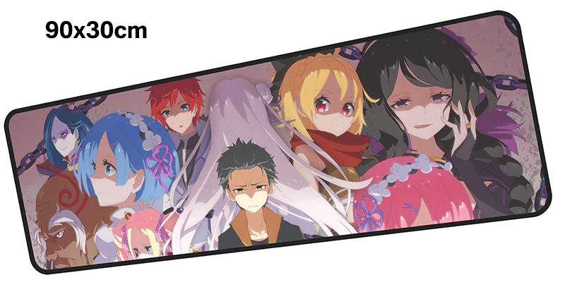 Size 900x300X2MM Re zero коврик для мыши геймер 900x300 мм notbook коврик для мыши большой игровой коврик для мыши красивый коврик для мыши стол для компьютера padmouse аксессуары - Цвет: Size 900x300X2MM