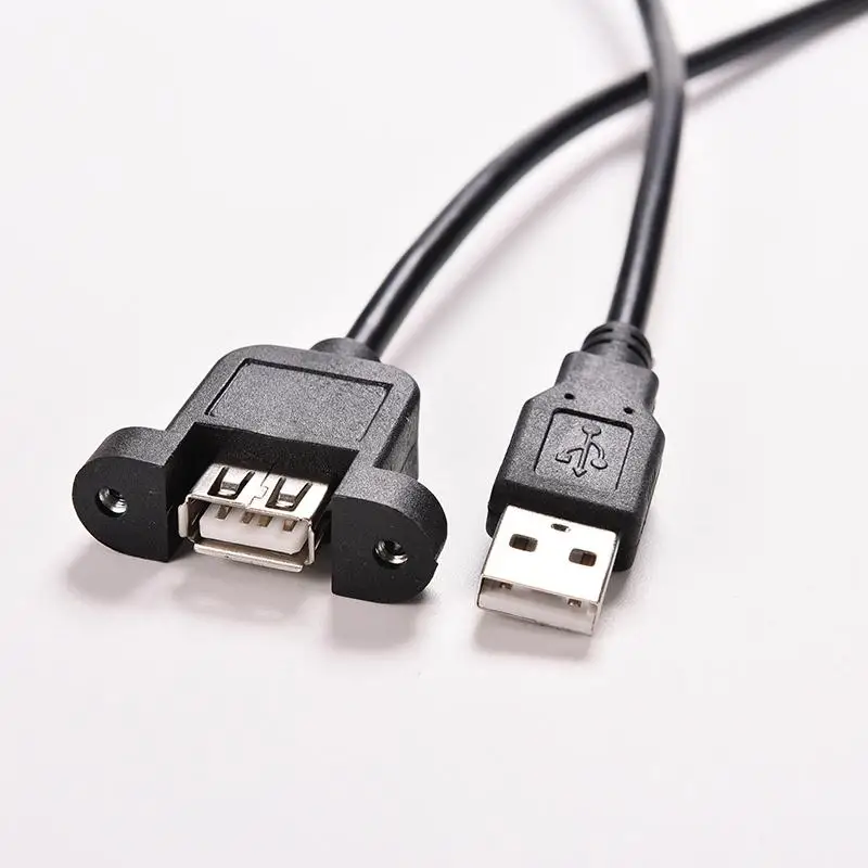 

30CM USB 2.0 A Male to USB2.0 A Female Extension Molded Panel Mount Extention Port Cable USB 2.0 Male to Female Panel 1PC