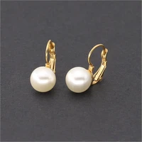 korean style 316l stainless steel brief pearls women drop earrings for women no fade allergy free vacuum plating