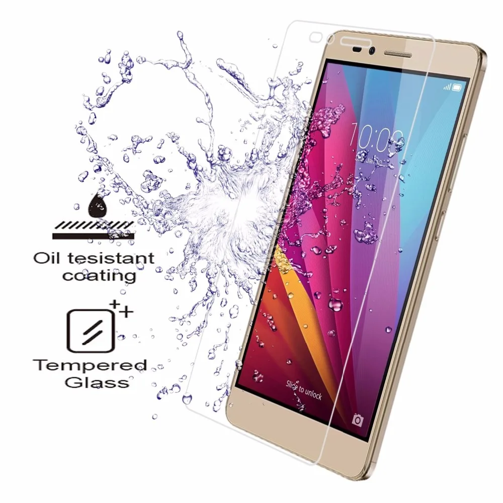Закаленное стекло 9H для Huawei P8 P9 Lite Y3II Y5II Y6 II 2 Pro GT3 GR5 Honor 5C 5X 4C 7 Lite|tempered glass screen