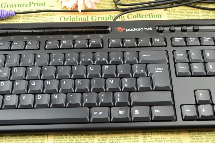 Проводная PS/2 Франция AZERTY версия Packard Bell клавиатура для компьютера PC оригинальная Франция Водонепроницаемая клавиатура