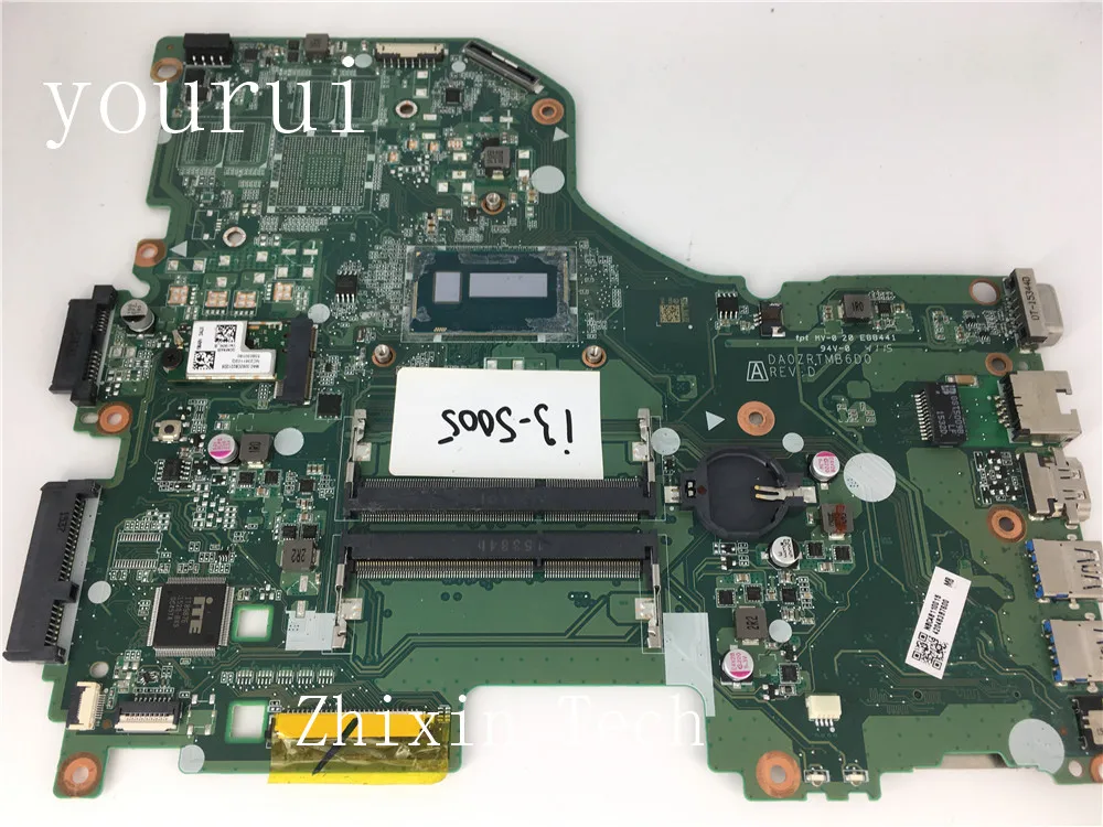 

.yourui Laptop motherboard For Acer Aspire E5-573 E5-573G V3-573G NBC48110015 DA0ZRTMB6D0 with i3-5005u DDR3 100% Fully Tested