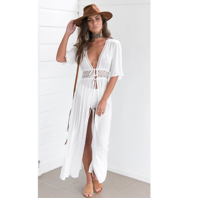 Модное женское Плиссированное пикантное платье с разрезом v-образным вырезом