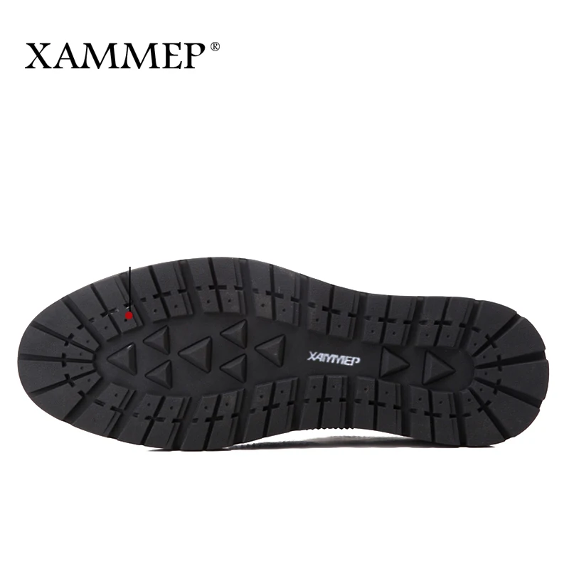 Кроссовки Xammep мужские зимние сплит кожа плюшевые плоская подошва на шнуровке