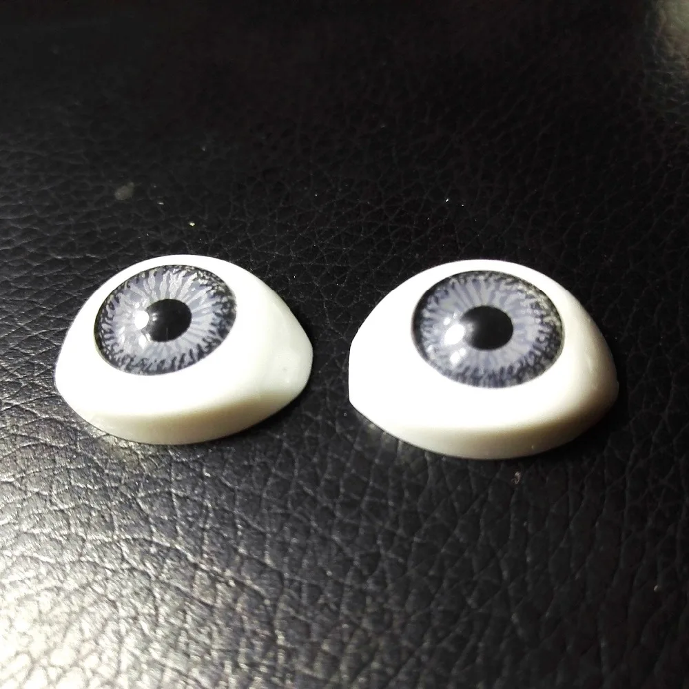 

100Pcs(50pairs) Half Plastic Doll Eyes lightgray Color BJD EYES, Oval Doll Dollfie Eyes Eyeballs toys Wholesale 22*16.5mm