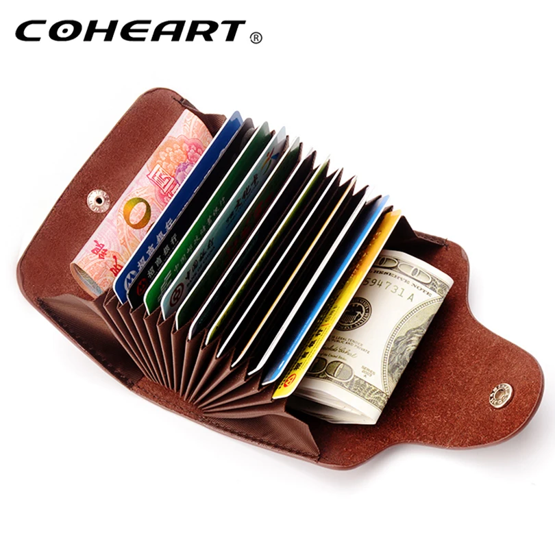 Кошелек для карт из натуральной кожи 100% воловья кожа простая и практическая