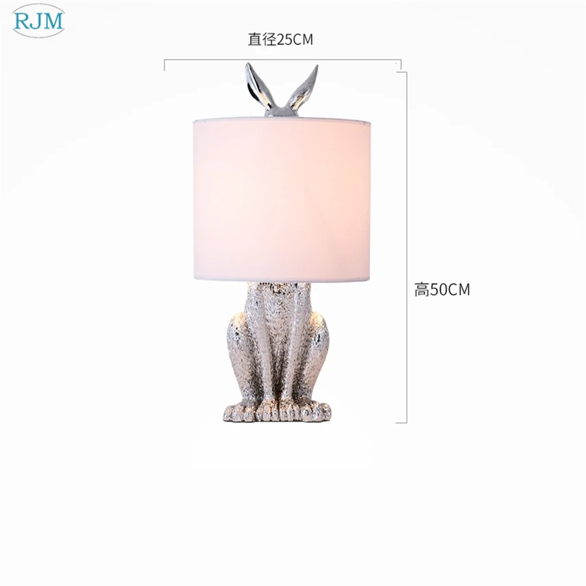 Современные в масках кролик настольные лампы Смола Ретро промышленные