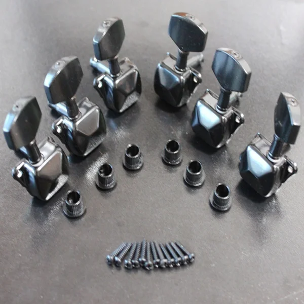 Полупроводниковые колышки для тюнинга гитары NAOMI тюнеры машинные головки Черные