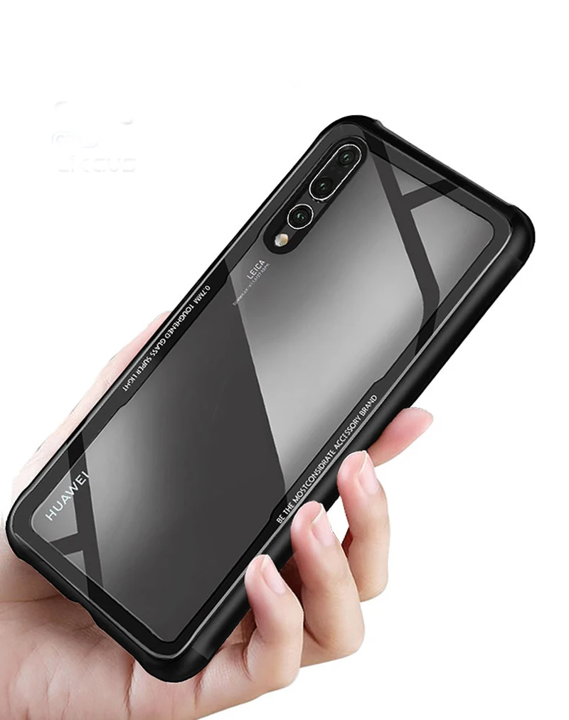 Роскошный закаленное стекло чехол для huawei P20 P20 Pro P 20 Lite
