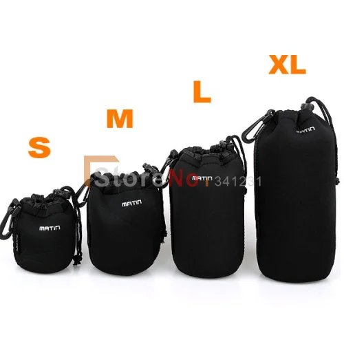 100% новый 4 шт. S + M L XL неопреновый объектив для камеры DSLR мягкий чехол Canon Nikon Sony Pentax