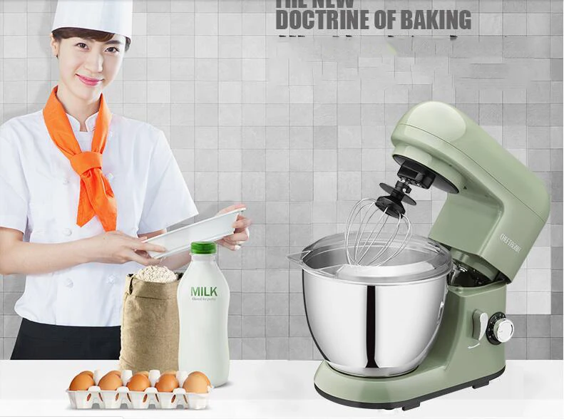 Электрический миксер для теста 4 л 550 Вт 220 В многофункциональный автоматический