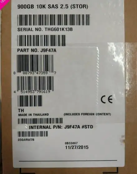 

100%New In box 3 year warranty J9F47A 787647-001 MSA 900GB 12G SAS 10K SFF 2.5inch Need more angles photos, please contact me