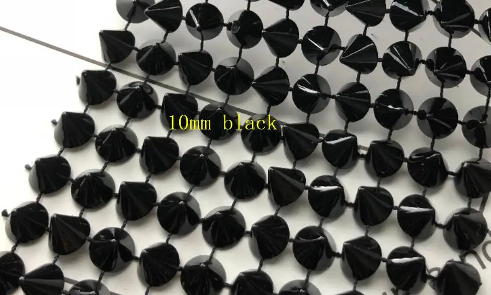 10mm spike black 6/8/10 мм серебряного цвета, золотого цвета, черного цвета, бирка с пластиковой Спайк обрезки, конус этапа гвоздики дерево аксессуары 1 ярд/Лот, вино, DIY аксессуары в стиле панк - Цвет: 10mm spike black