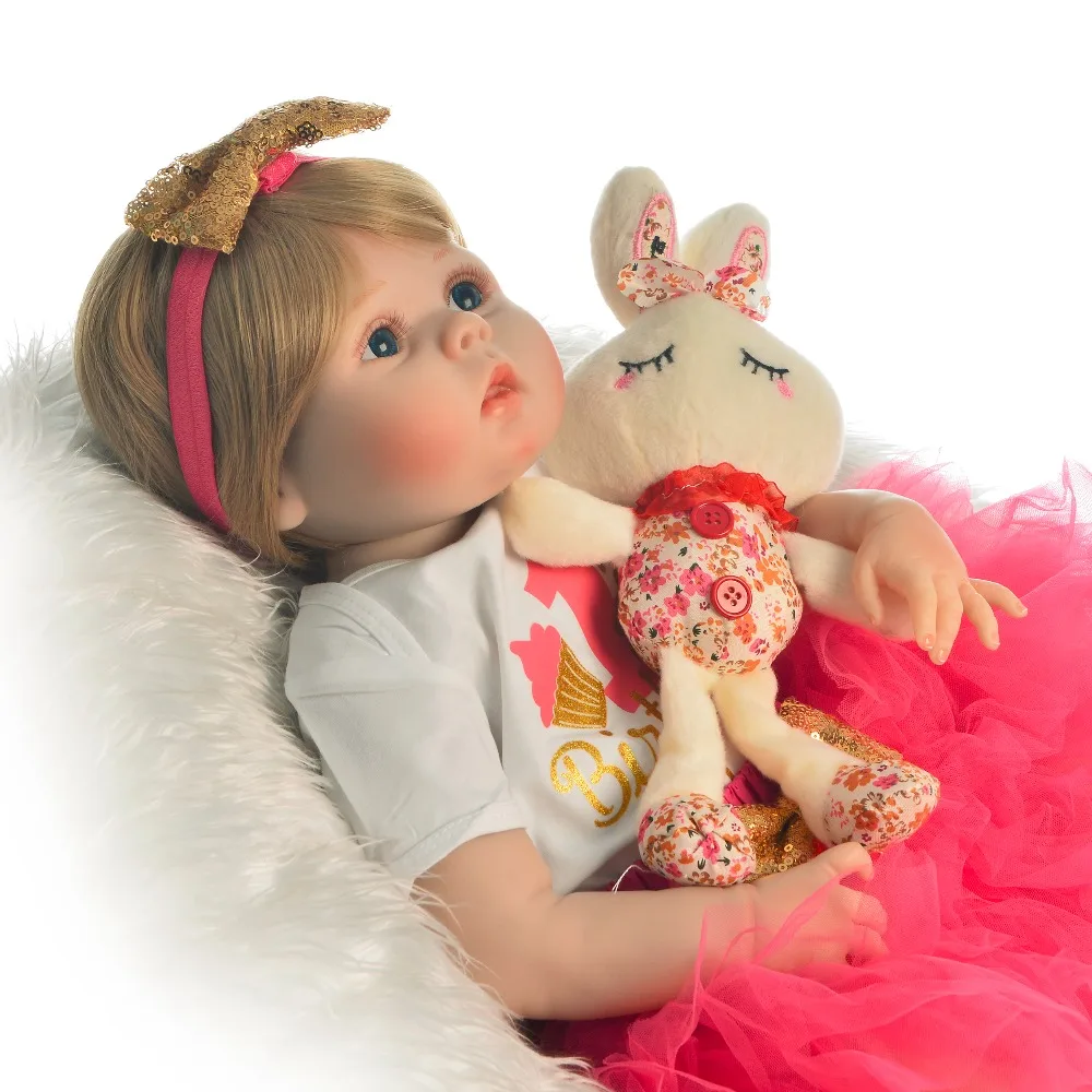 22 &quotмилые пухленькие силиконовые куклы для девочек младенцы + Красивая повязка