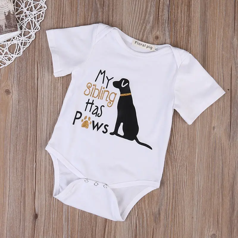 Боди для новорожденных мальчиков и девочек с принтом собаки|baby bodysuit girl|newborn baby girl