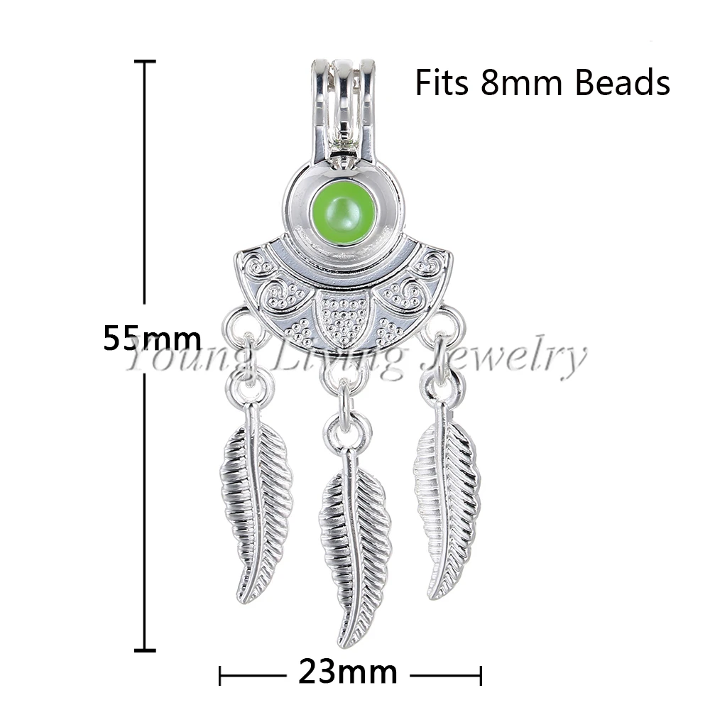 1 шт. серебристый веер форма филигранный Ловец снов клетка с жемчугом ювелирное