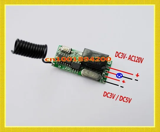 3 в 7 В 5 РЧ пульт дистанционного управления Переключатель Мини приемник + мини