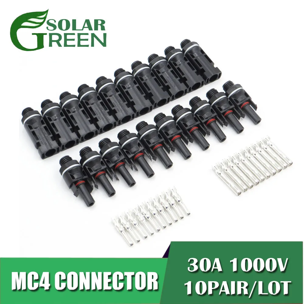 10 пар/лот 30A 1000VDC сетки галстук инвертор MC4 панели солнечных батарей монтажный разъем установка монтажа солнечный комплект подключения
