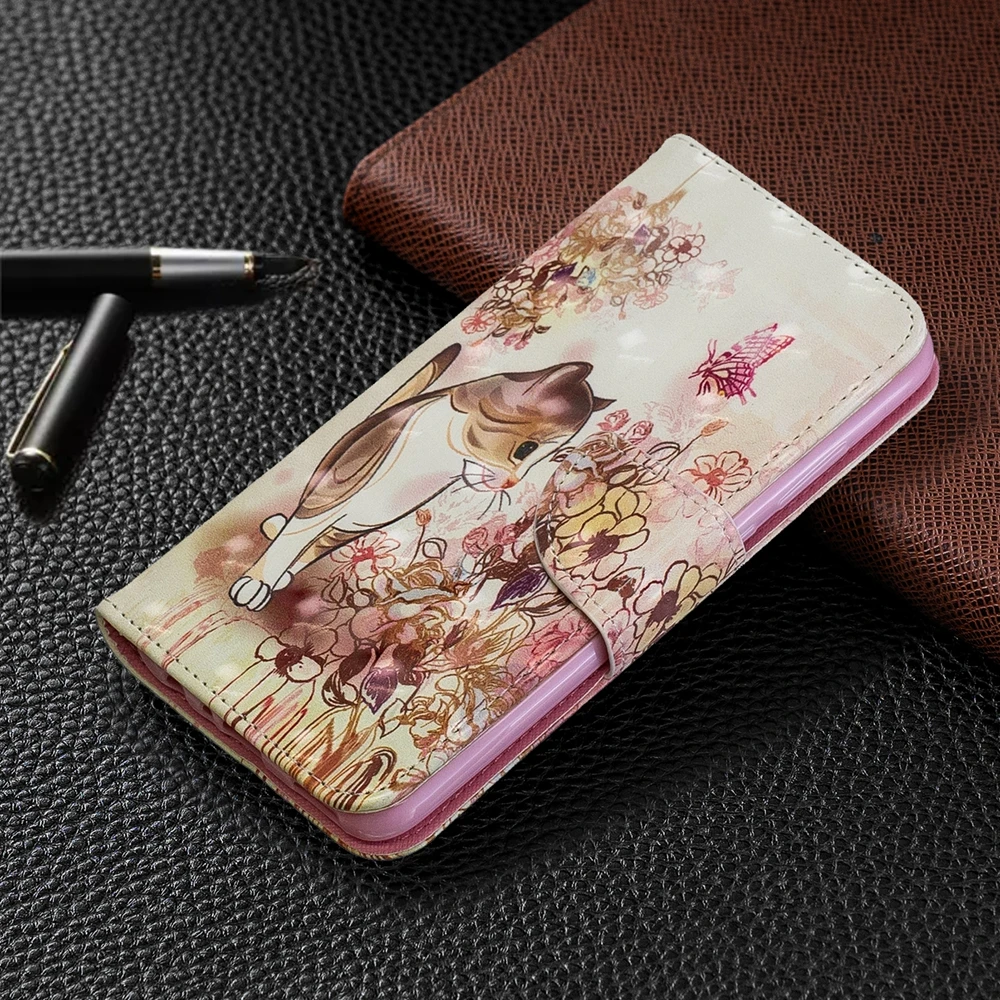 Чехол для телефона Honor 10 Lite etui Huawei P Smart 2019 чехол с 3D рисунком кожаный Funda