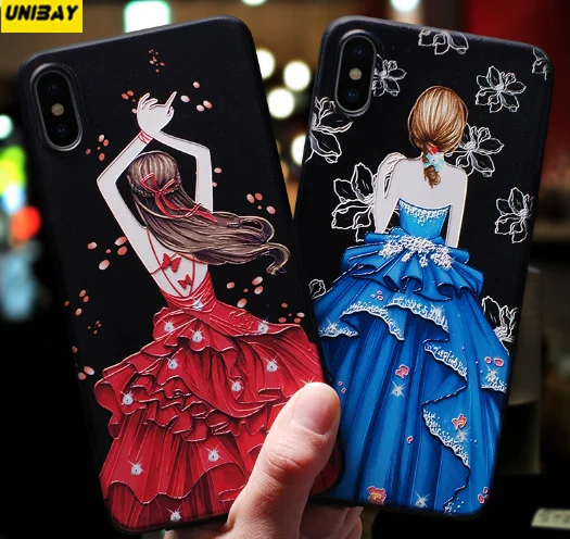 Unibay для iphone х чехол iPhone X Coque силиконовые ударопрочность Роскошный тонкий 3D помощи