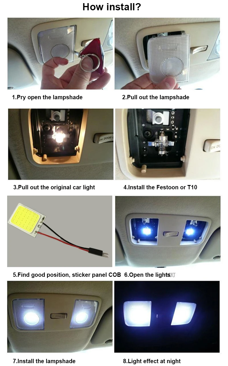 5x T10 W5W LED C5W c10w гирлянда 31 мм 36 39 42 3 Адаптеры для сим-карт 24 удара Панель 12 В салона