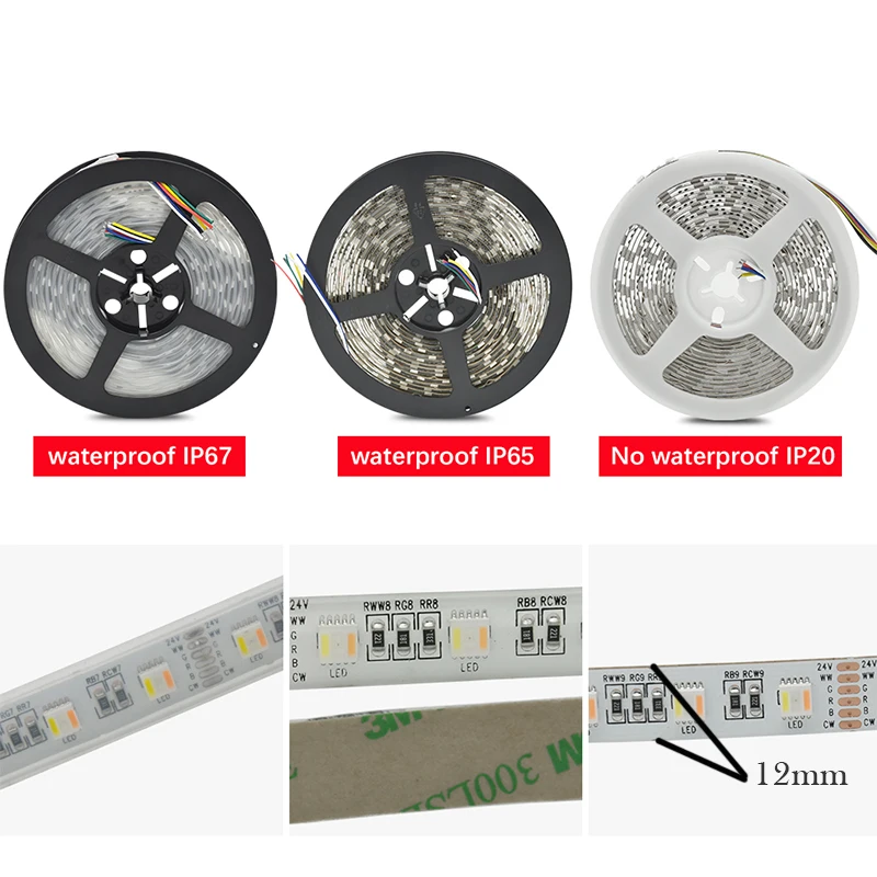 Новая гибкая светодиодная лента RGB + CCT SMD 5050 5 м 300 светодиодов 12 В постоянного тока
