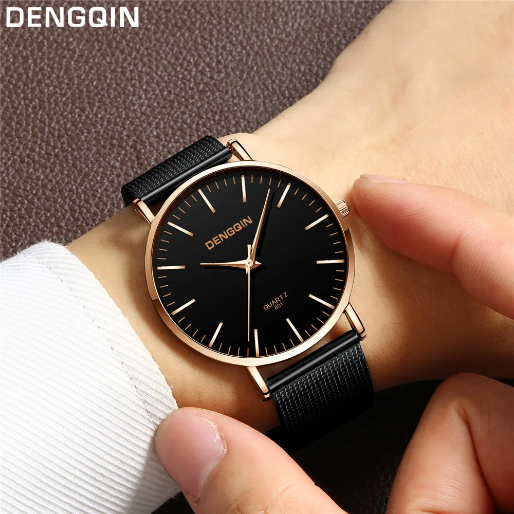 

relogio masculino watches Women Fashion Military Stainless Steel Watch Date Quartz Wristwatch Business reloj hombre