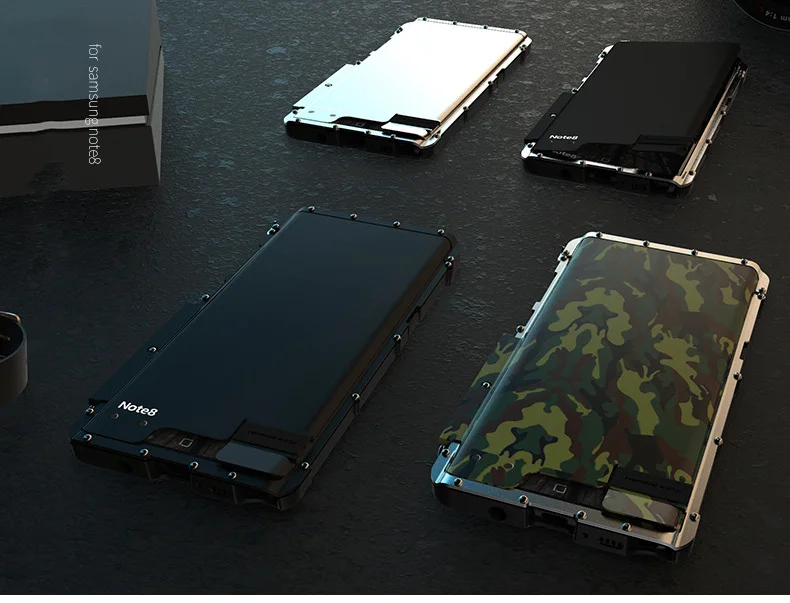 Металлический флип-чехол из нержавеющей стали для samsung Note 9 8 5 4 S7 S6 Edge S8 S9 противоударный чехол для iphone XS XR MAX X 8 7 6 6S Plus